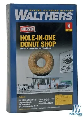 Walthers 933-3835 Hole-In-One Donut Shop Kit N Scale Train • $20.99