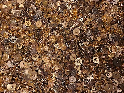 $16.99 • Buy Lot Of 50 Pcs Assorted Vintage Gold Molded Plastic Craft Sewing Shank Buttons