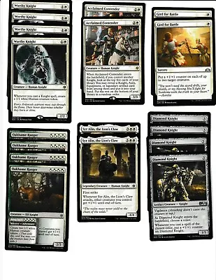 Worthy Knight-Mono White Knights 60 CARD MTG Magic The Gathering Deck-Rares-RTP • $20.49