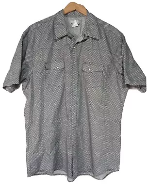 Rancher By Wrangler Pearl Button Up Shirt Short Sleeve Size 2XT • $16.20