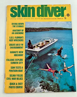 Skin Diver Vintage Magazine 1971 Exumas Reef Wreckers Hawaii Italians Sunken • $7.59