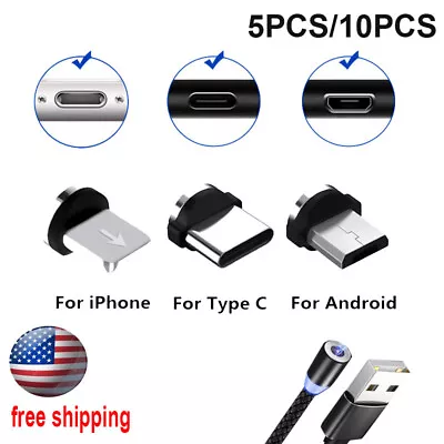 Magnetic Phone Charger Charging Cord Adapter Cable For IPhone Type C Micro USB. • $0.99