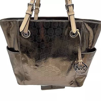 Michael Kors Jet Set Copper Mirror MK Logo Tote Bag • $69.99