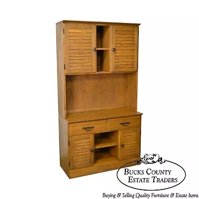 Brandt Ranch Oak Large 2 Piece Bookcase Hutch Cabinet • $965