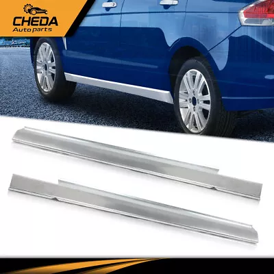 Pair Fit For 2008-2011 Ford Focus Slip-on Rocker Panels Silver Left+Right • $56.98