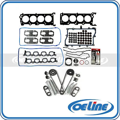 Fit 2005 Lincoln Aviator 4.6L DOHC 32V INTECH Head Gasket Set Timing Chain Kit • $155.50