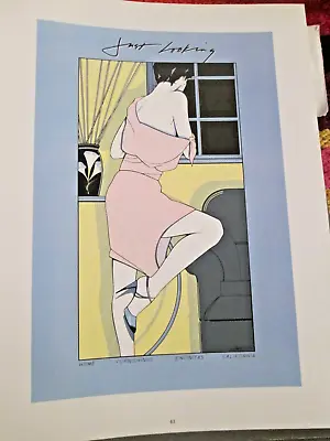 NAGEL 12  X 9  PRINT FROM PATRICK NAGEL 1985 ART BOOK JUST LOOKING (SINGLE) • $10