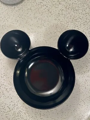 Zak! Designs Black Disney Mickey Mouse Icon Ears Melamine Chip And Dip Bowl • $18