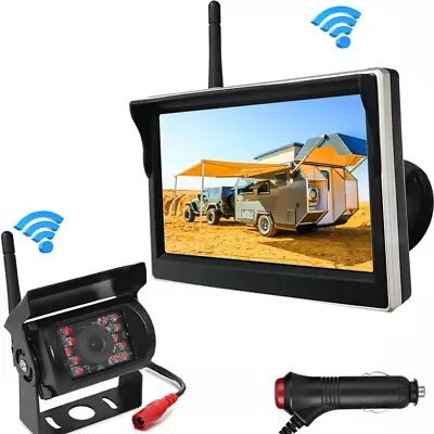 Wireless Backup Camera Rear View HD Parking Night Vision Kit 5  LCD Monitor • $63.99