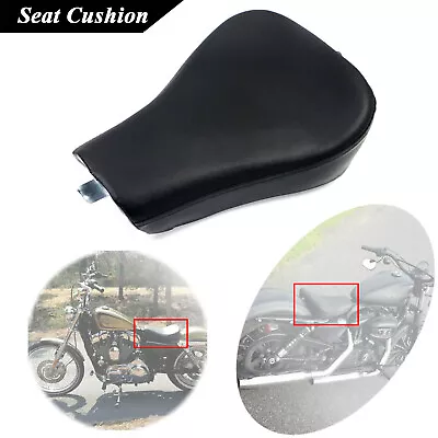 Black Front Driver Solo Seat For Harley Sportster 883 1200 Custom Nightster Low • $28.98