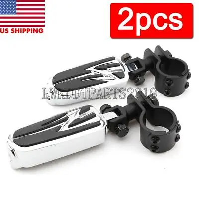 Highway Crash Bar Foot Pegs Clamps For Yamaha V-Star 650 950 1100 1300 Classic • $62.96