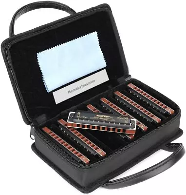 EASTTOP Harmonica Set Of 7 10Holes Harp Mouth Organ Blues Diatonic Harmonica Set • $87.29