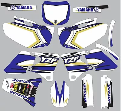 Blue Gold YAMAHA GRAPHICS  YZ 250f YZ250f 2000 2001 2002 Decals • $99