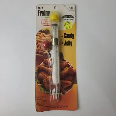 Vintage Acu-Rite Thermometer Yellow Candy Jelly Deep Frying  NOS RARE • $12.99