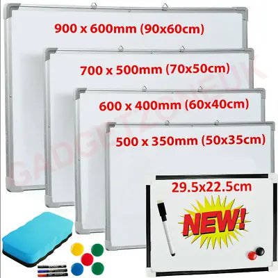 £4.95 • Buy Magnetic Whiteboard Small Large White Notice Board Dry Wipe Office Home School