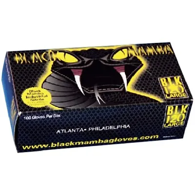 $26.75 • Buy Black Mamba 6.25 Mil Nitrile Glove-Black Large