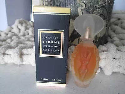 Vintage Vicky Tiel Sirene Eau De Parfum Spray 3.3 OZ ART DECO NOUVEAU BOTTLE • $28