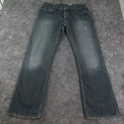 Levis Jeans Mens 34x34* Blue 527 Bootcut American Preppy Dark Wash Cotton Denim • $29.95