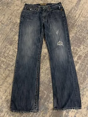 Big Star Jeans Mens 31L Pioneer Boot Dark Wash Buckle Denim Western 31x33* • $24.99