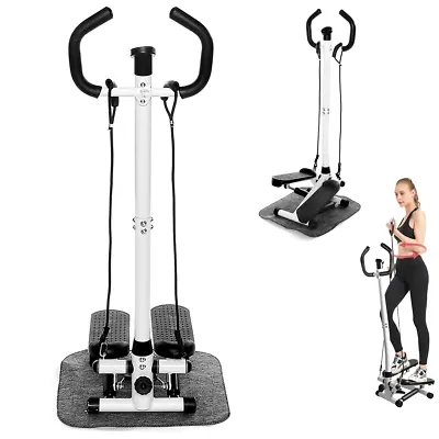 Mini Stepper Exercise Machine Stair Equipment 330LBS W/Resistance Bands & Handle • $53.66