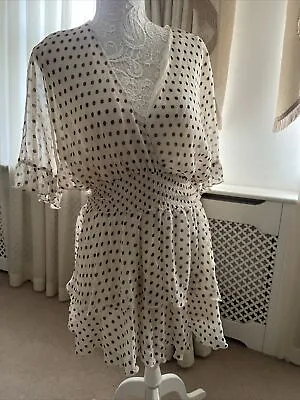 BNWT ZARA Mini Polka Dot Mini Dress Size XL RRP £35 • £13