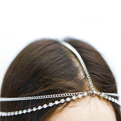 £4.07 • Buy Bridal Boho Gold Head Chain Bridal Headpiece Bohemian Wedding Hair Accessories