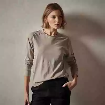 James Perse Women's Vintage Boxy Tee L/S Gray T-SHIRT Size 2 #WLJ3113 NEW NWD • $49