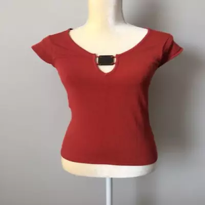 Mexx Women’s Burnt Orange Short Sleeves Top Blouse Top Size XS Extra Small • $19.99