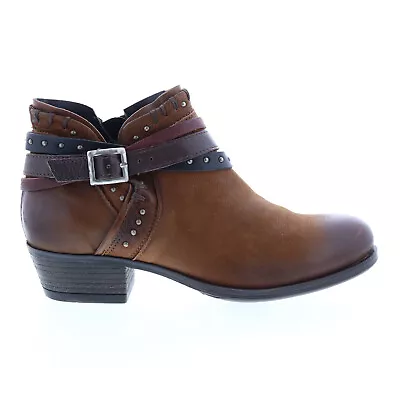 Miz Mooz Booker 111265 Womens Brown Leather Zipper Ankle & Booties Boots • $48.99