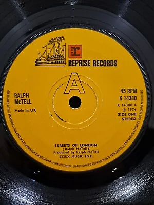 Ralph McTell - Streets Of London / Summer Lightning  1974 Folk Rock 7' Vinyl • £1.25
