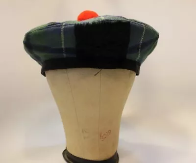 Vintage Wool Scottish Tam O'Shanter Clan Douglas Tartan Hat Scotland Size 7 • $26