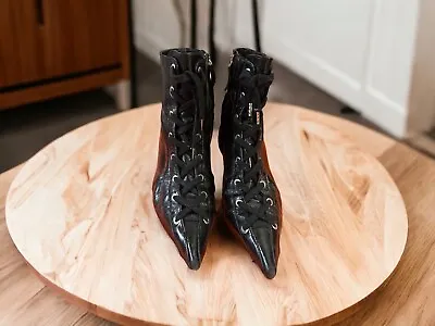 $15 • Buy Zara Low Heel Laced Boots:size 38