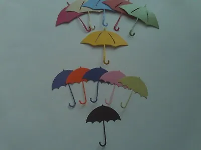 12 Ladies Umbrella Die Cuts - 6 Of Each Style In Different Colours • £2