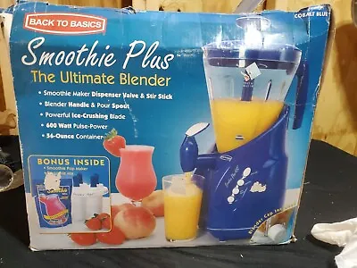 Smoothie Plus Blender Margarita Maker Cobalt Blue Back To Basics New • $19.99