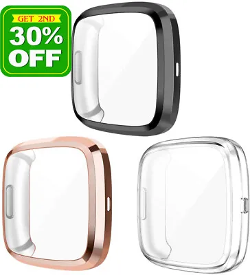 For Fitbit Versa 4 3 2 Lite Sense 2 Watch Screen Protector Full Soft TPU Case • $6.75