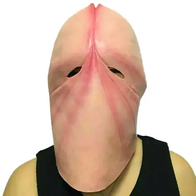 Halloween Scary Weird Latex Penis Head Mask Cosplay Party Costume Funny Props • $14.99