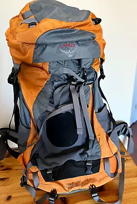 Osprey  Aether 70  Hiking Backpack XL ~ Orange Grey LightWire Frame Isoform • $109.37