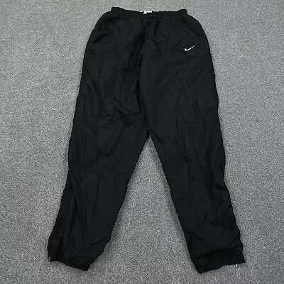 $17.91 • Buy Nike Pants Men Medium Black Track Windbreakers Joggers Warm Ups Adult Y2K VTG  *
