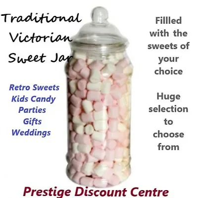 Large Traditional Victorian Style Sweet Jar Filled With Your Choice Of Sweets • £14.99