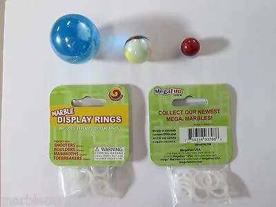 Marble Display Rings / Stands By Mega Marbles 12 Pack Will Hold From 3/4  To 2   • $3.99
