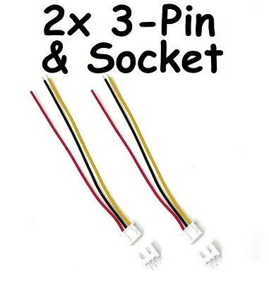 XH2.54 Connectors JST Wire 2 3 4 5-Pin Male & Female  PCB Plug Lead UK Seller • £3.89