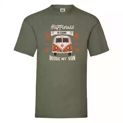 Happiness Is Found Inside My Van Campervan It T Shirt Small-2XL • £11.99
