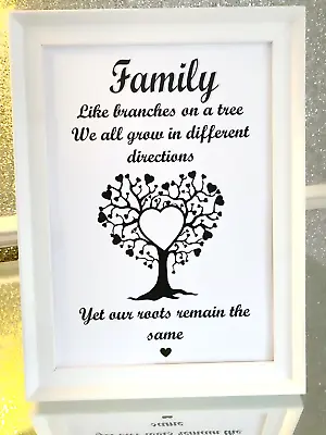 Family Tree Love Heart A4 Print Poster Picture Wall Art Home Decor Unframed Gift • £3.99