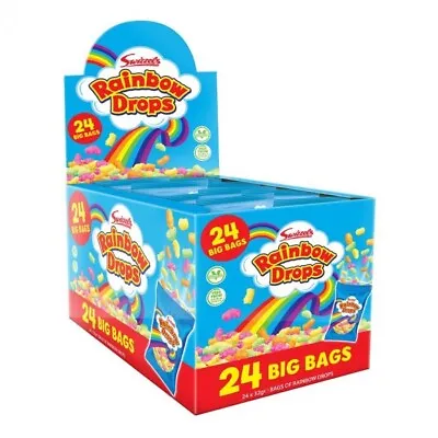 SWIZZELS RAINBOW DROPS Large 24x32g Bag Traditional Classic Party Bag Filler • £12.89