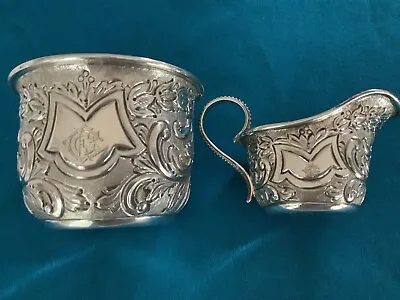Antique Mappin & Webb London 1898 Sterling Silver Cup & Creamer • $330