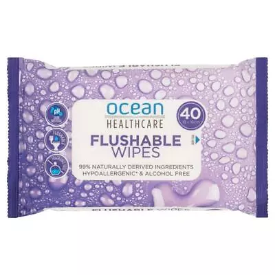 Ocean Healthcare Flushable Wipes 40 Pack • $3.99