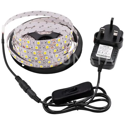 12V 5050 LED Strip Lights Under Cabinet Kitchen Lighting Waterproof Tape+UK Plug • £16.67