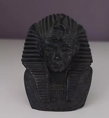 Tutankhamun Black Bust Statue Egyptian Ornament / Figure • £3.50