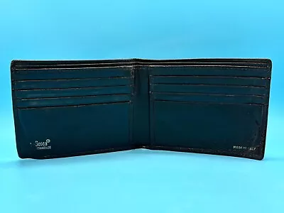 Bosca Italian Black Leather 8-Card Slot Bifold Wallet – Nice Used Condition! • $39.95