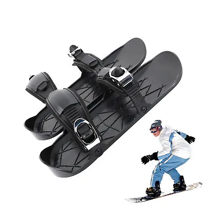 Mini Short Ski Skates Skis Boots Skiboards Adjuatable Adults Short Shoe Snowblad • $83.66